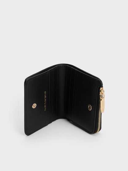 CHARLES & KEITH Trusted | Keely Top Zip Small Wallet - Black