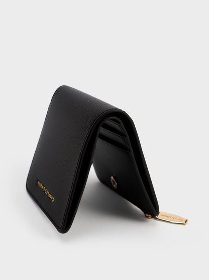 CHARLES & KEITH Trusted | Keely Top Zip Small Wallet - Black