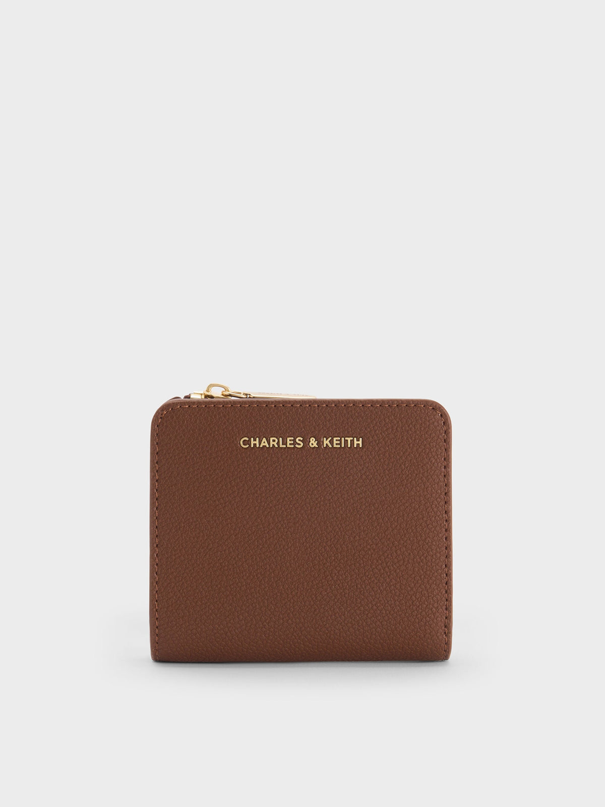 CHARLES & KEITH Featured | Keely Top Zip Small Wallet - Dark Brown