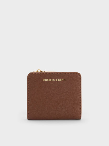 CHARLES & KEITH Featured | Keely Top Zip Small Wallet - Dark Brown