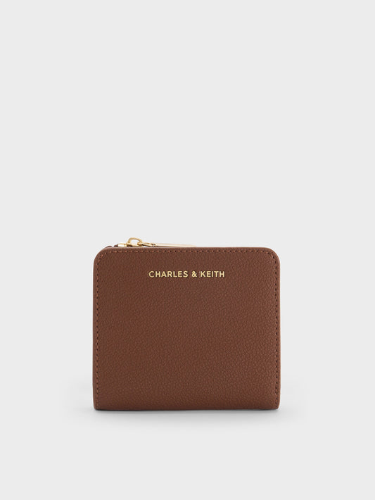 CHARLES & KEITH Featured | Keely Top Zip Small Wallet - Dark Brown
