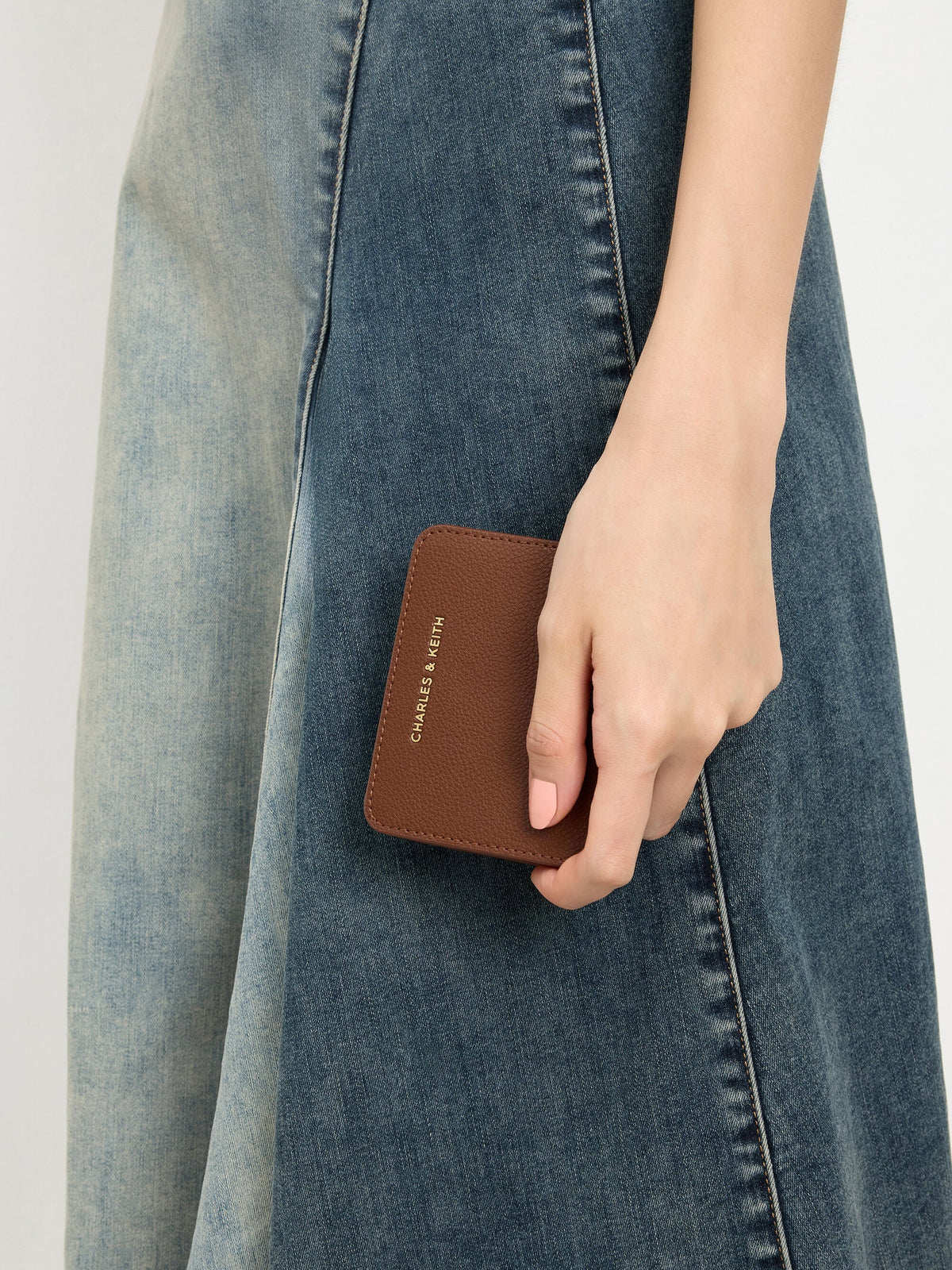 CHARLES & KEITH Featured | Keely Top Zip Small Wallet - Dark Brown