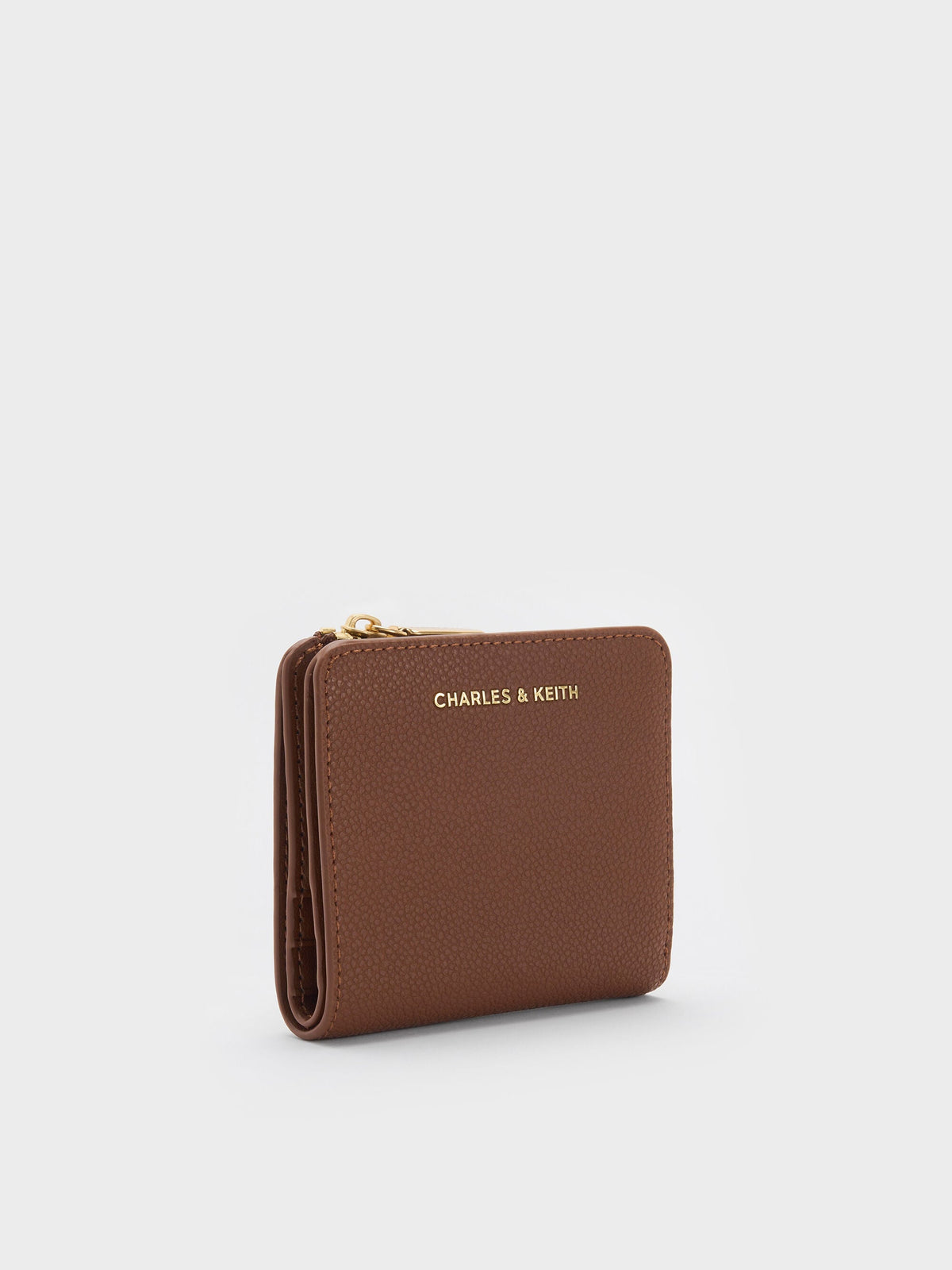CHARLES & KEITH Featured | Keely Top Zip Small Wallet - Dark Brown