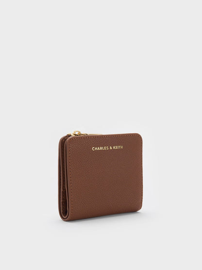 CHARLES & KEITH Featured | Keely Top Zip Small Wallet - Dark Brown