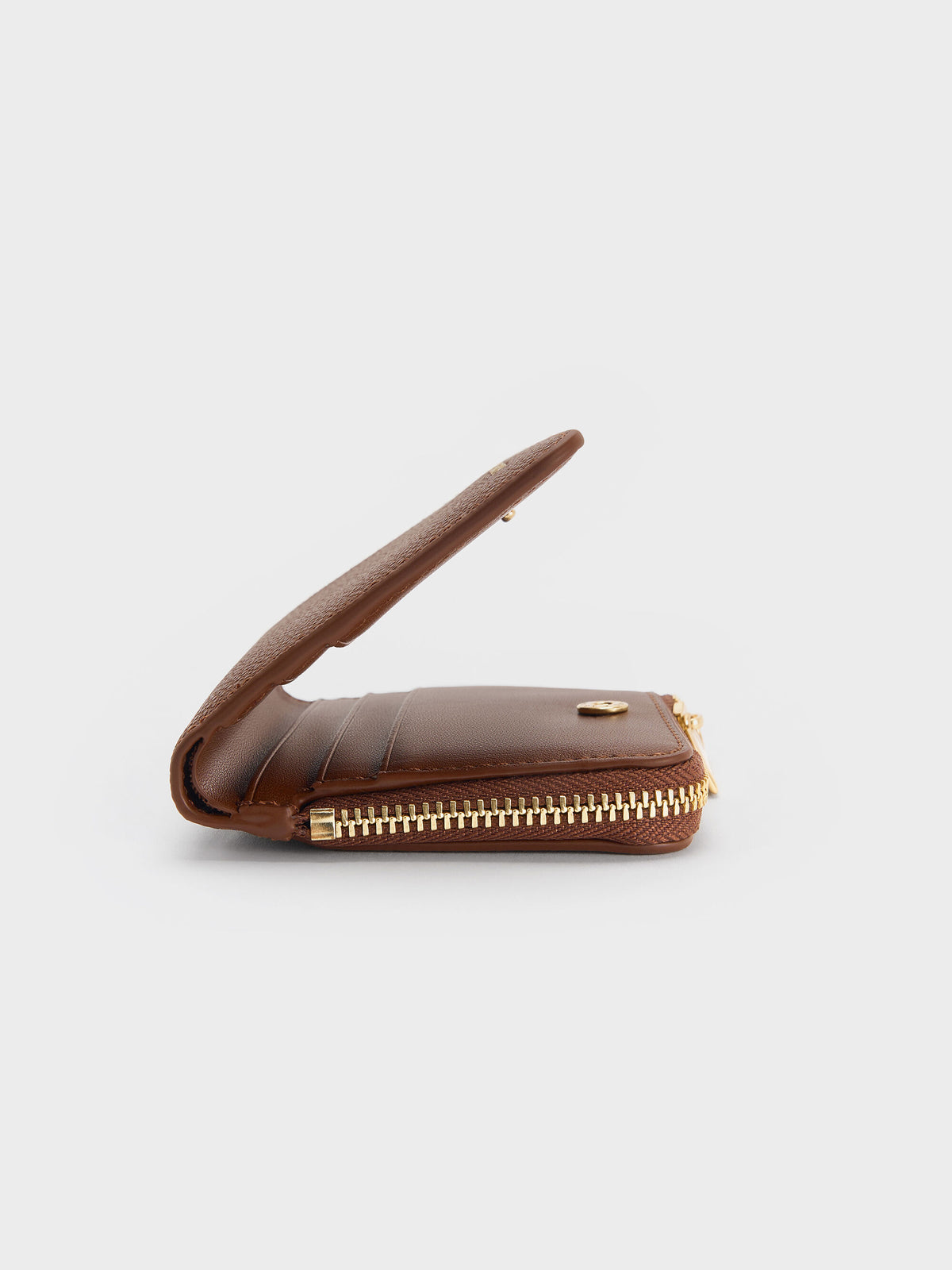 CHARLES & KEITH Featured | Keely Top Zip Small Wallet - Dark Brown