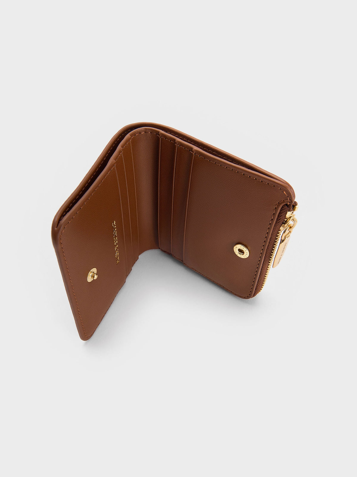 CHARLES & KEITH Featured | Keely Top Zip Small Wallet - Dark Brown