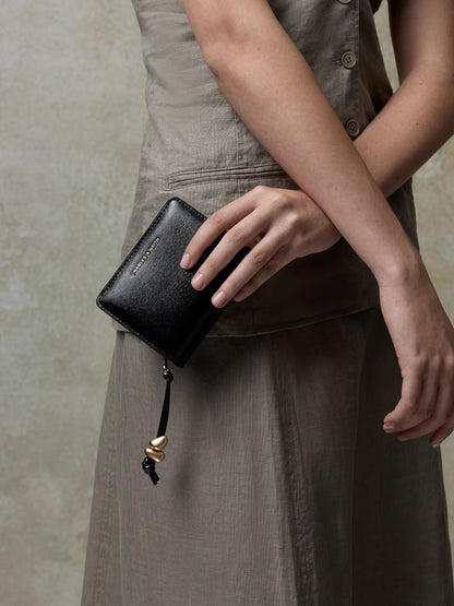 CHARLES & KEITH Featured | Augustine Zip-Around Small Wallet - Black