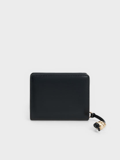CHARLES & KEITH Featured | Augustine Zip-Around Small Wallet - Black
