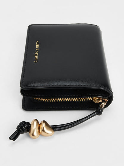 CHARLES & KEITH Featured | Augustine Zip-Around Small Wallet - Black