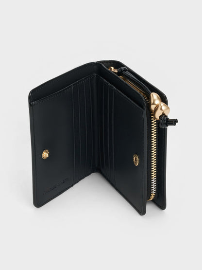 CHARLES & KEITH Featured | Augustine Zip-Around Small Wallet - Black