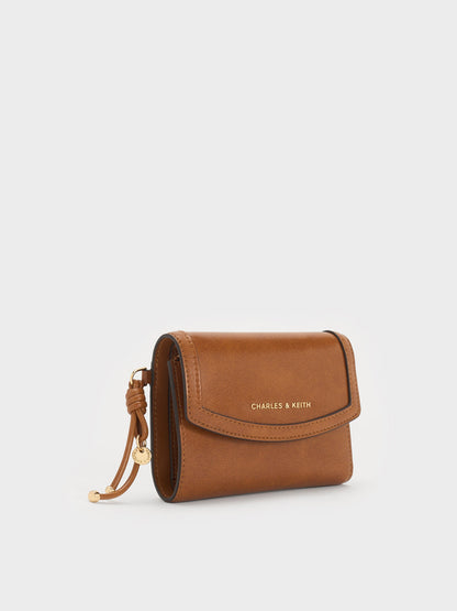 CHARLES & KEITH Hot Sale | Haylen Front-Flap Small Wallet - Distressed Tan