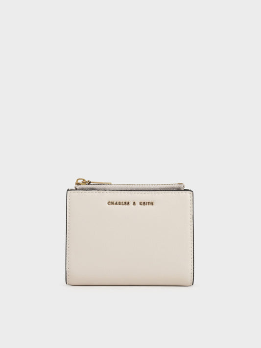 CHARLES & KEITH Recommended | Harmonee Top-Zip Small Wallet - Ivory