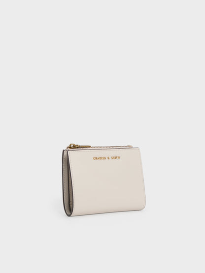 CHARLES & KEITH Recommended | Harmonee Top-Zip Small Wallet - Ivory
