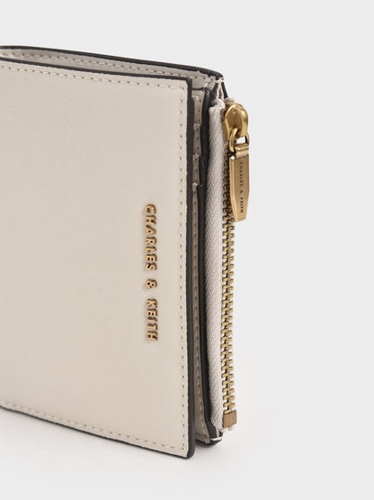CHARLES & KEITH Recommended | Harmonee Top-Zip Small Wallet - Ivory