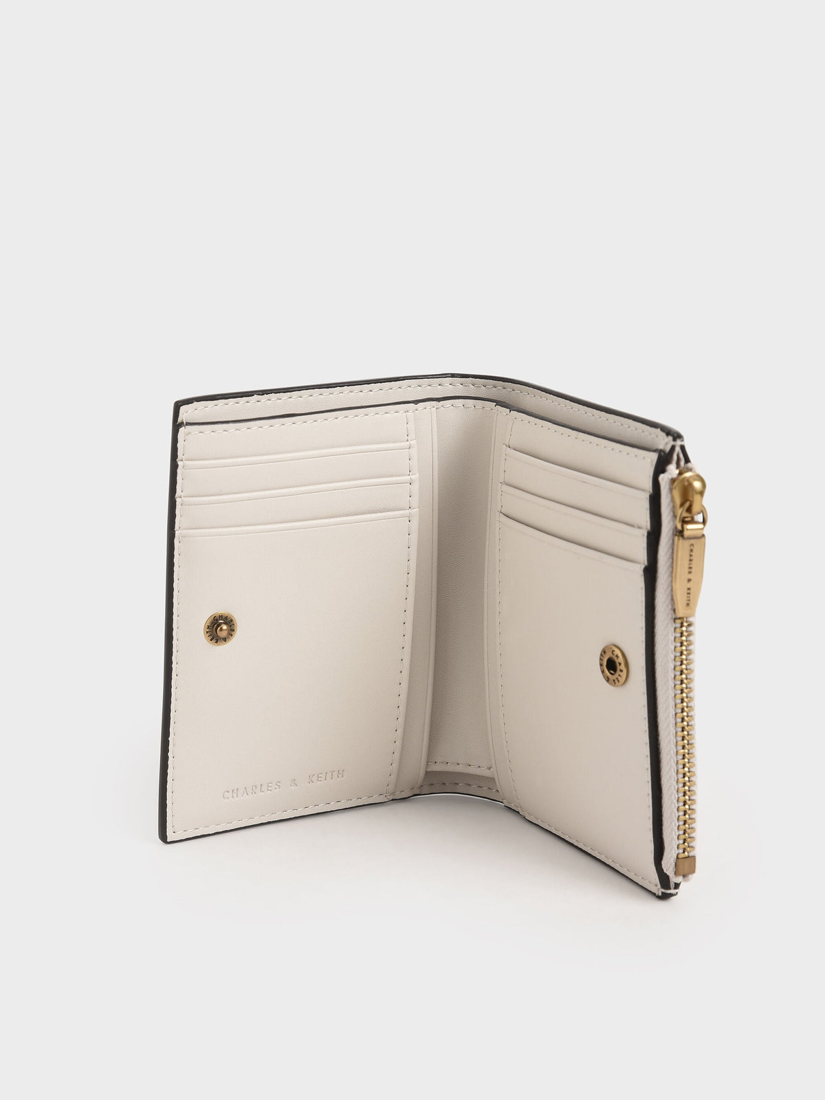 CHARLES & KEITH Recommended | Harmonee Top-Zip Small Wallet - Ivory
