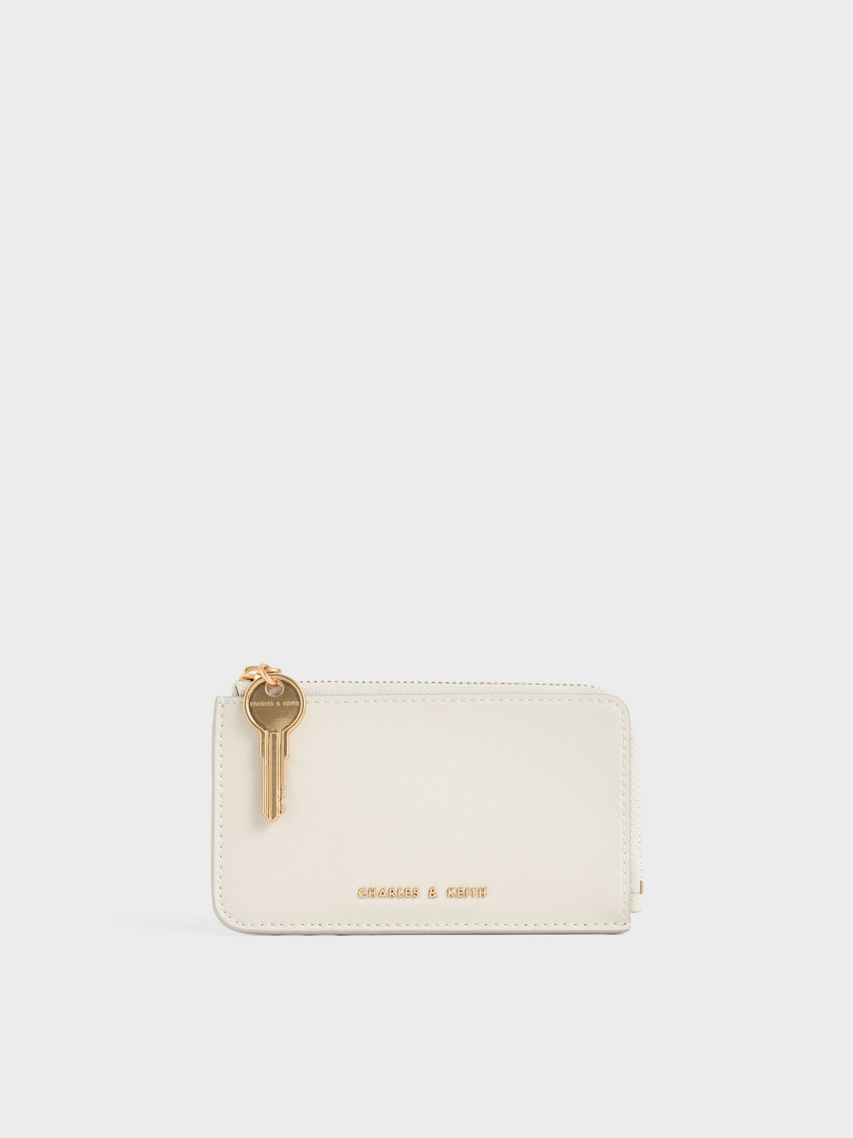 CHARLES & KEITH Special Offer | Lane Key Zip-Around Wallet - Cream