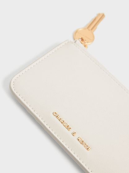 CHARLES & KEITH Special Offer | Lane Key Zip-Around Wallet - Cream