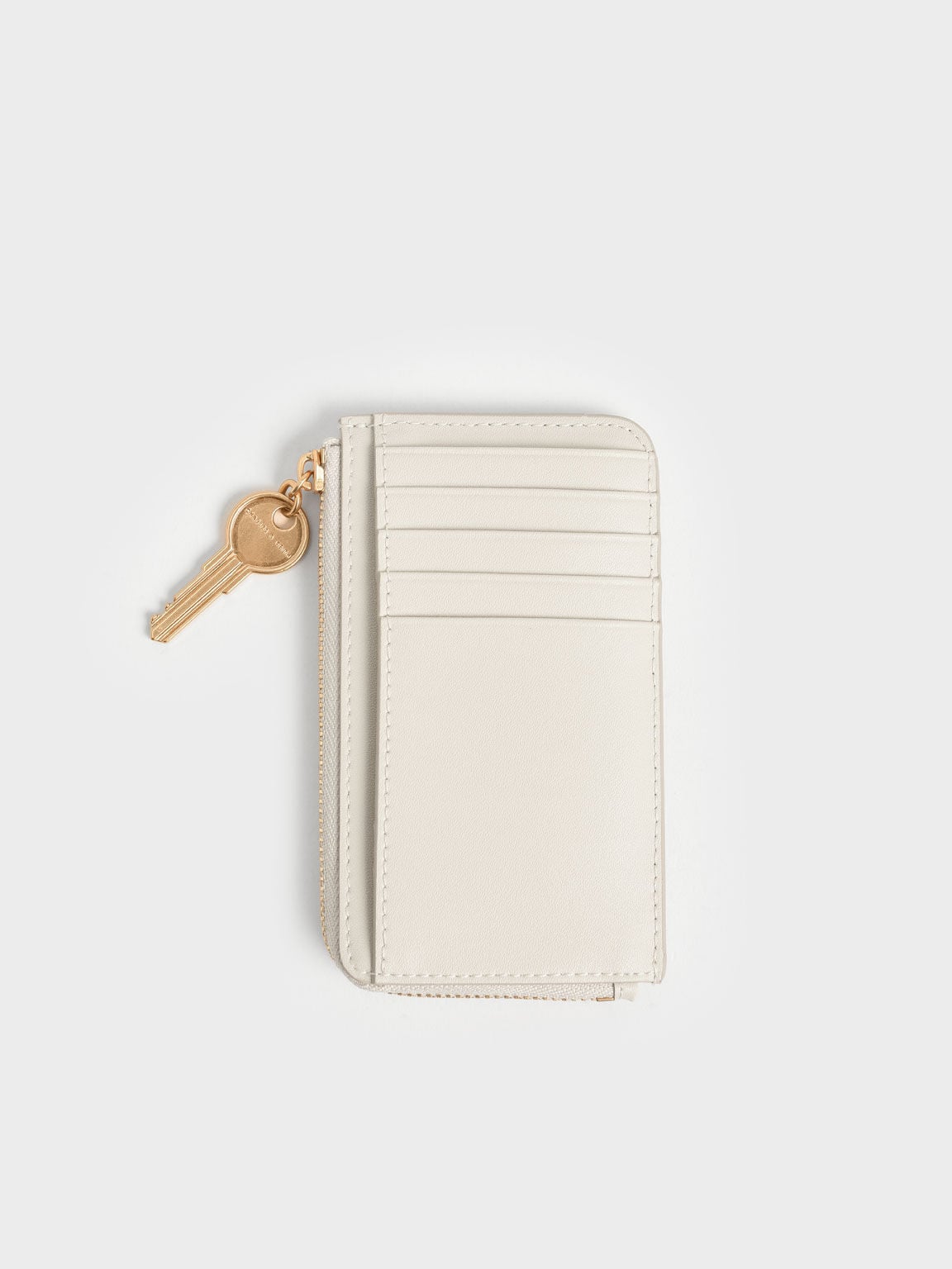 CHARLES & KEITH Special Offer | Lane Key Zip-Around Wallet - Cream