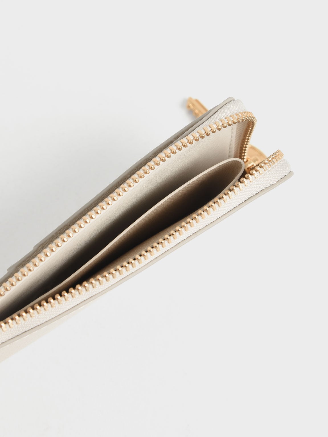 CHARLES & KEITH Special Offer | Lane Key Zip-Around Wallet - Cream