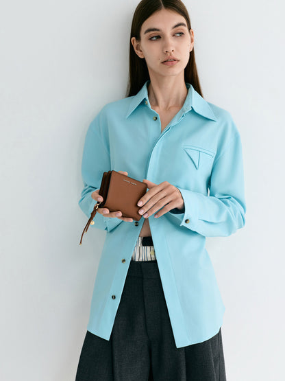 CHARLES & KEITH Trending | Everleigh Zip-Around Small Wallet - Chocolate
