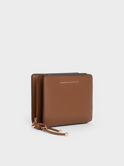 CHARLES & KEITH Trending | Everleigh Zip-Around Small Wallet - Chocolate