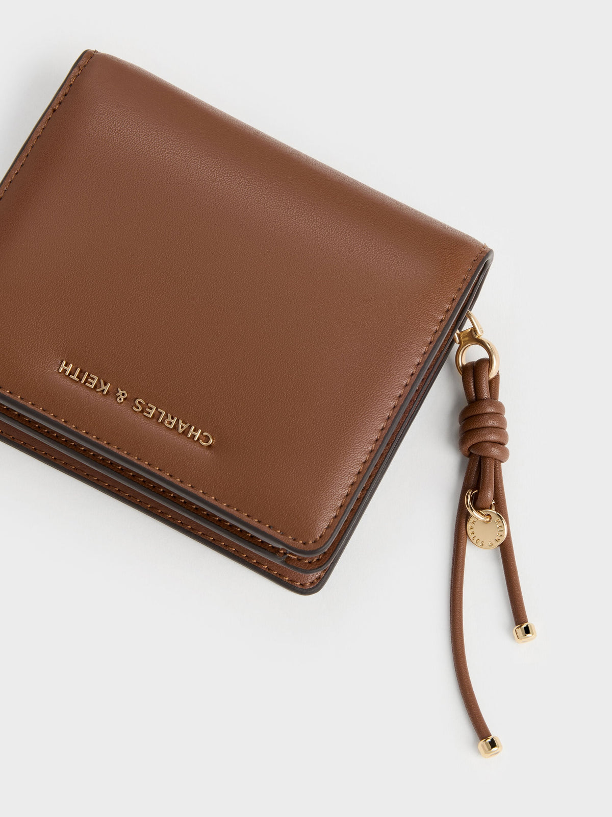CHARLES & KEITH Trending | Everleigh Zip-Around Small Wallet - Chocolate