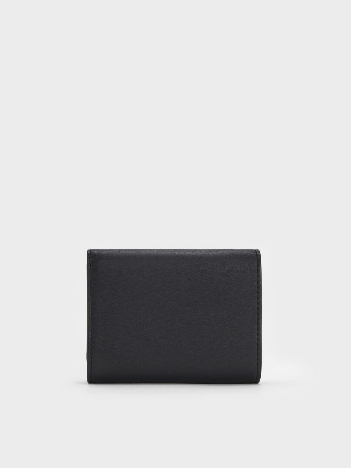 CHARLES & KEITH Latest | Edna Turn-Lock Knotted-Strap Wallet - Black