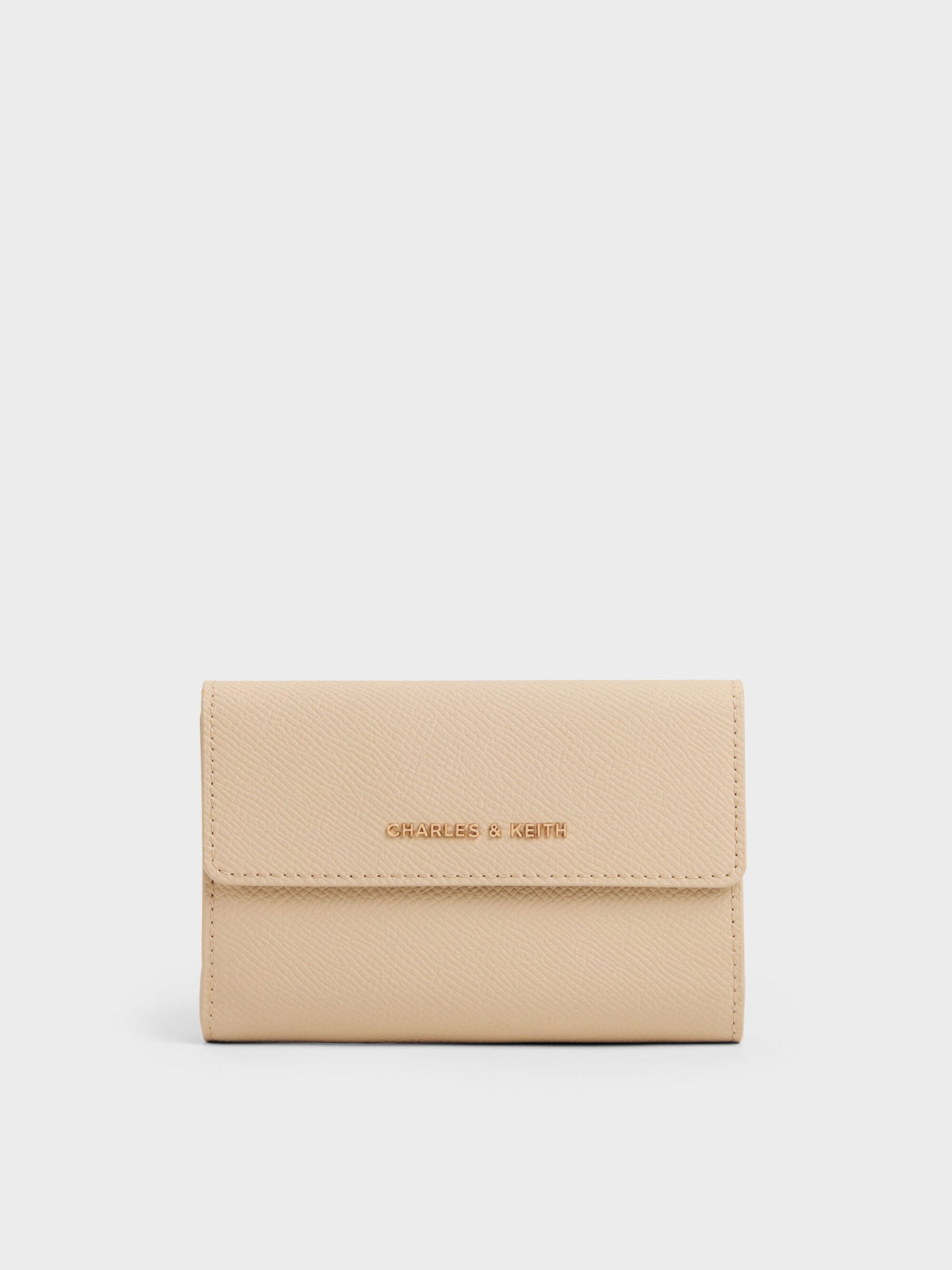 CHARLES & KEITH Discount | Tricha Turn-Lock Wallet - Sand Beige