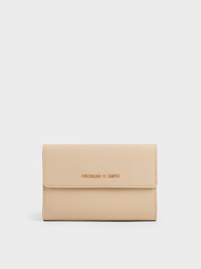 CHARLES & KEITH Discount | Tricha Turn-Lock Wallet - Sand Beige