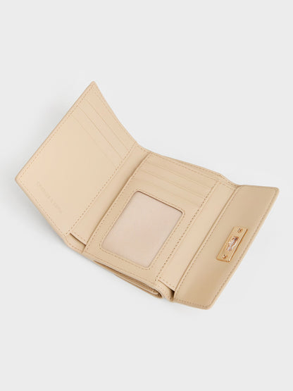 CHARLES & KEITH Discount | Tricha Turn-Lock Wallet - Sand Beige