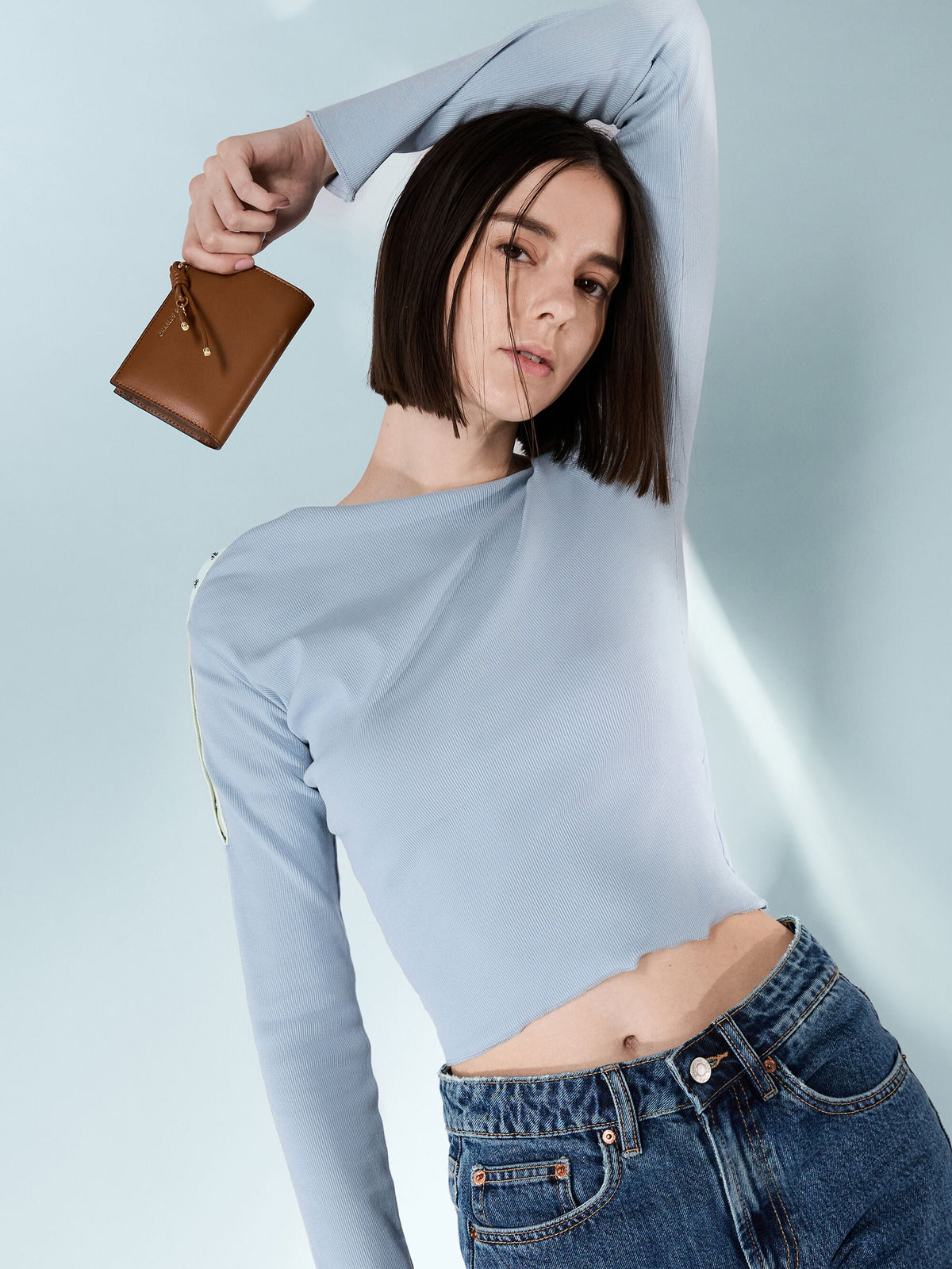 CHARLES & KEITH Best Seller | Everleigh Wallet - Chocolate