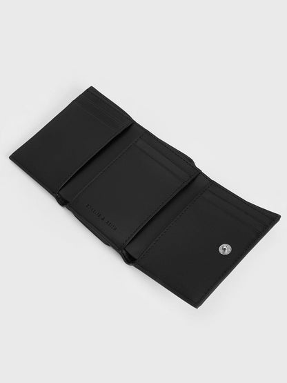 CHARLES & KEITH Quality | Nasrin Geometric Wallet - Noir