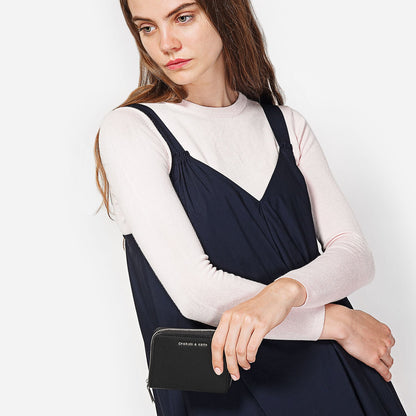 CHARLES & KEITH Value | Basic Square Wallet - Black