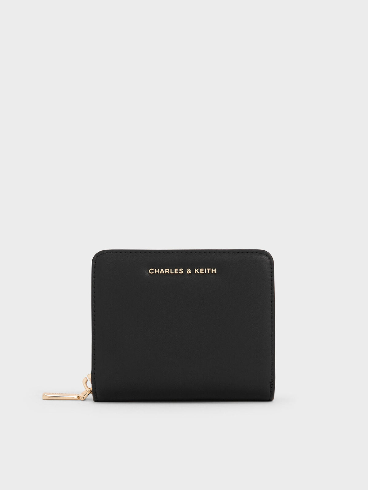 CHARLES & KEITH Featured | Finley Zip-Around Small Wallet - Black