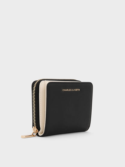 CHARLES & KEITH Featured | Finley Zip-Around Small Wallet - Black