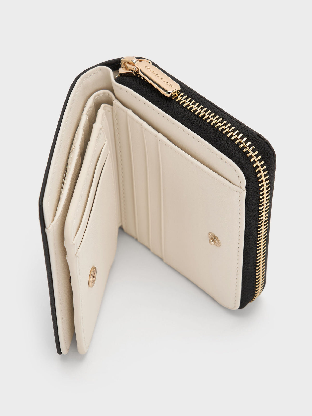 CHARLES & KEITH Featured | Finley Zip-Around Small Wallet - Black