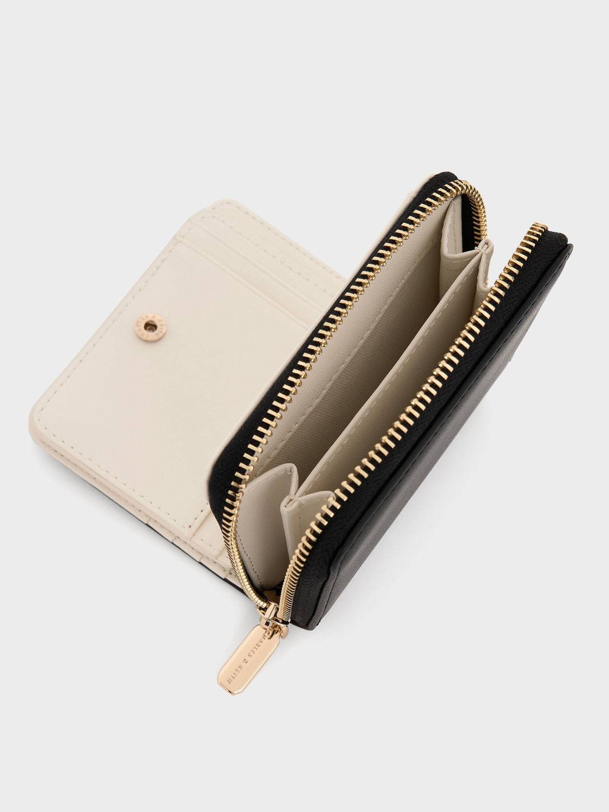 CHARLES & KEITH Featured | Finley Zip-Around Small Wallet - Black