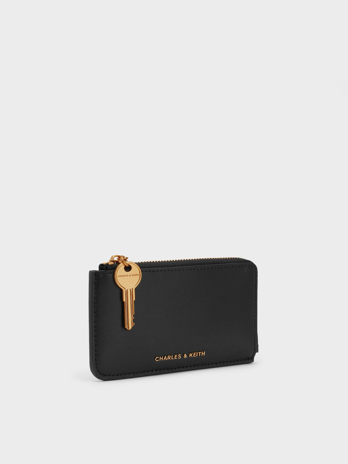 CHARLES & KEITH Trending | Lane Key Zip-Around Wallet - Black