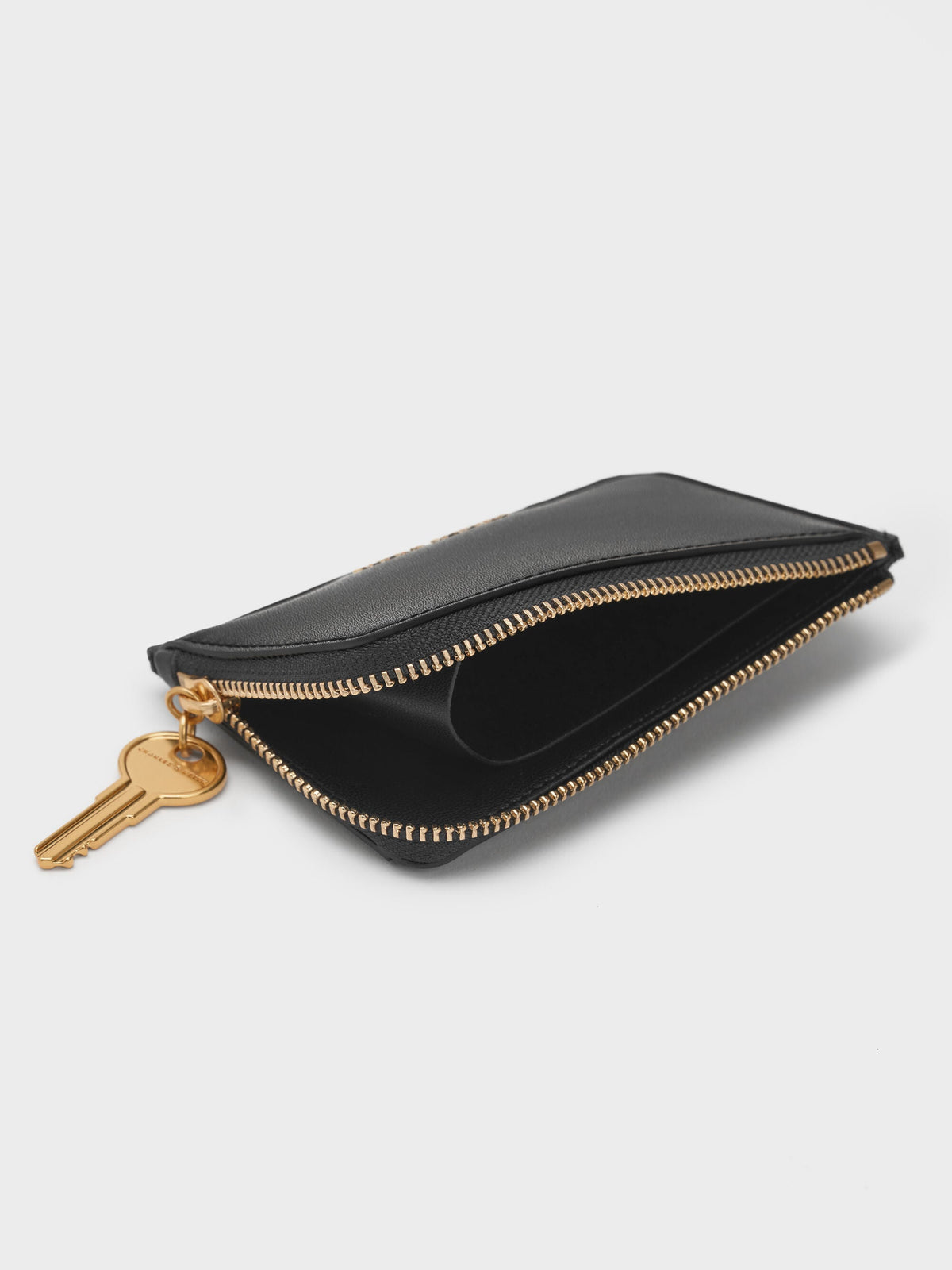 CHARLES & KEITH Trending | Lane Key Zip-Around Wallet - Black