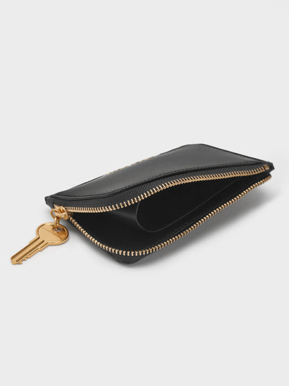 CHARLES & KEITH Trending | Lane Key Zip-Around Wallet - Black