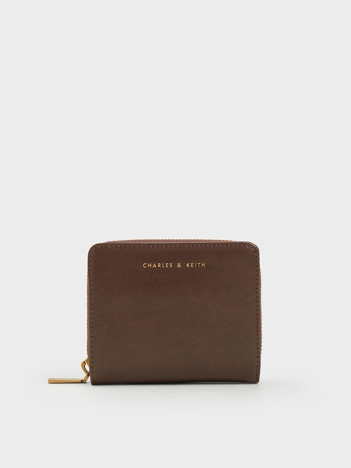CHARLES & KEITH Discount | Finley Zip-Around Small Wallet - Dark Brown