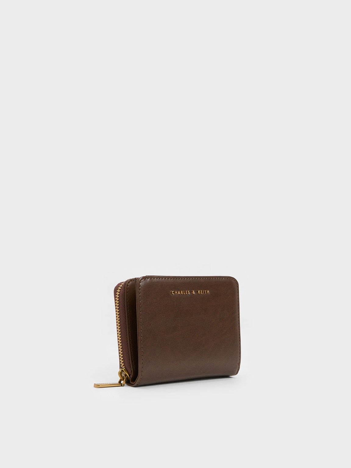 CHARLES & KEITH Discount | Finley Zip-Around Small Wallet - Dark Brown
