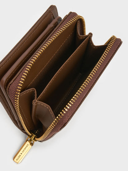 CHARLES & KEITH Discount | Finley Zip-Around Small Wallet - Dark Brown