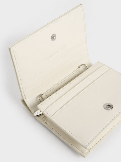 CHARLES & KEITH Recommended | Cassia Quilted Wallet On Chain - Cream
