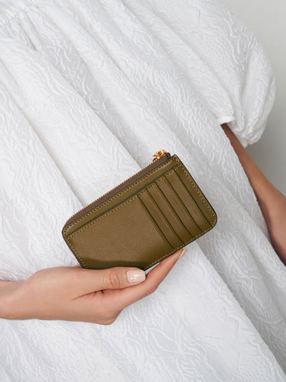 CHARLES & KEITH Hot Sale | Lane Key Zip-Around Wallet - Olive