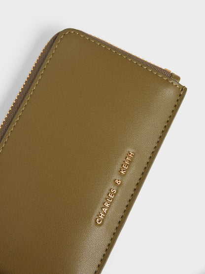 CHARLES & KEITH Hot Sale | Lane Key Zip-Around Wallet - Olive
