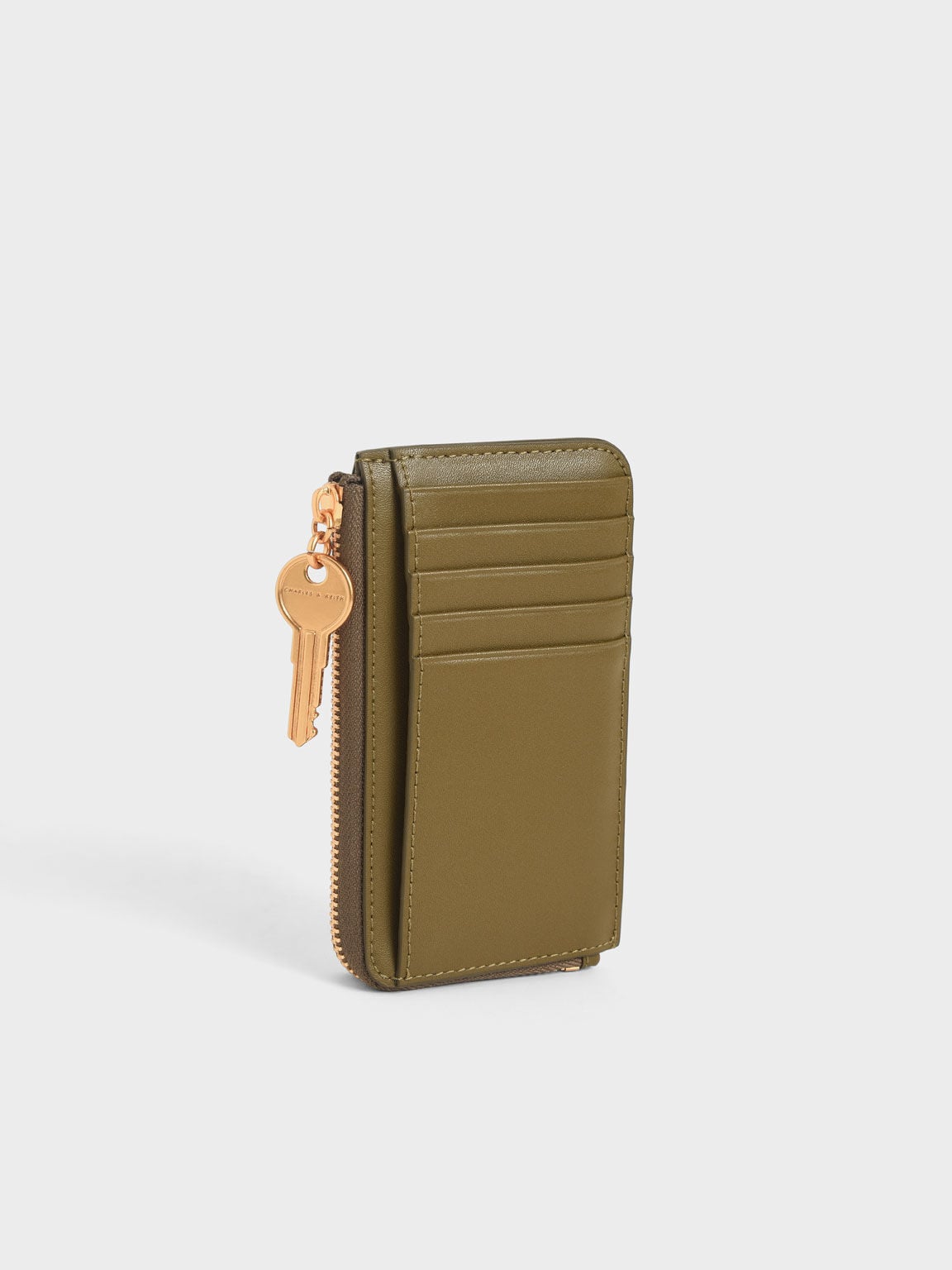 CHARLES & KEITH Hot Sale | Lane Key Zip-Around Wallet - Olive