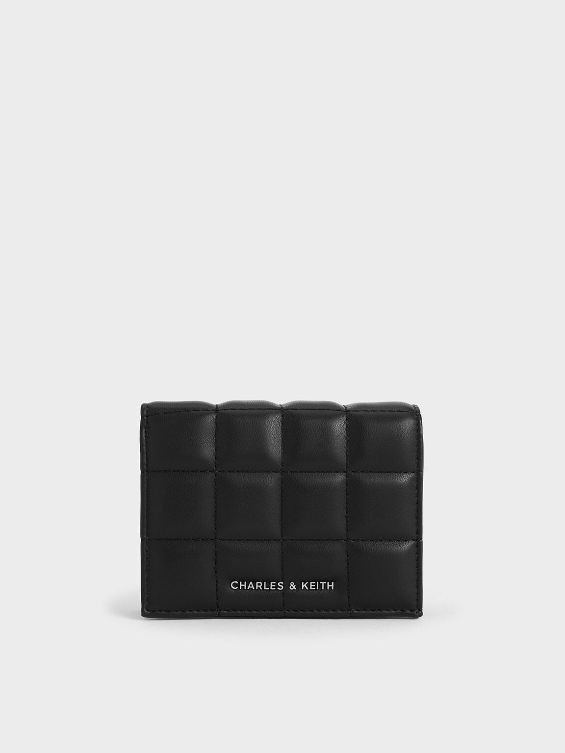 CHARLES & KEITH Everyday | Cassia Quilted Wallet On Chain - Noir