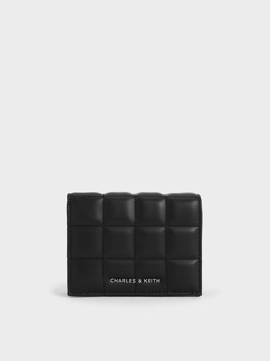 CHARLES & KEITH Everyday | Cassia Quilted Wallet On Chain - Noir