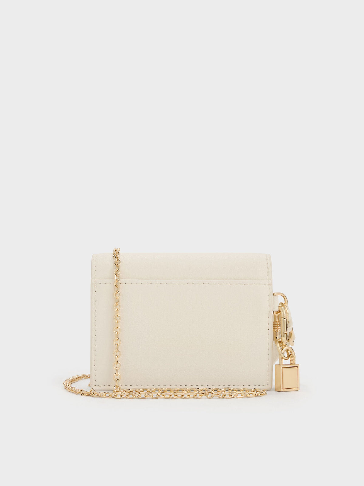 CHARLES & KEITH Best Seller | Scottie Small Wallet - Cream